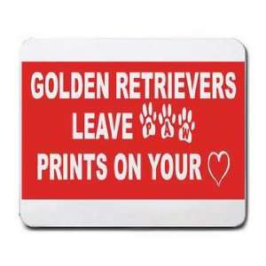  GOLDEN RETRIEVERS LEAVE PAW PRINTS ON YOUR HEART Mousepad 