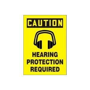CAUTION HEARING PROTECTION REQUIRED (W/GRAPHIC) 14 x 10 Dura Aluma 