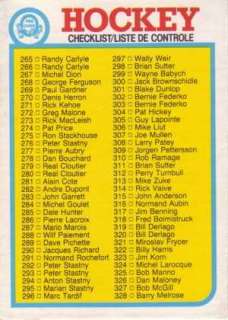   of 1982 83 O Pee Chee singles. Please email me your want list