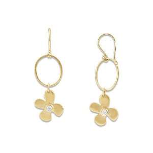  Diamond Flower Earrings in 14K Yellow Gold: Maui Divers of 