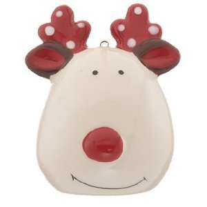    Reindeer   White Polka Dots Christmas Ornament: Home & Kitchen