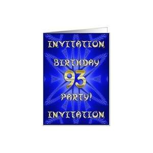  93 Years old Birthday Party invitation Card Toys & Games