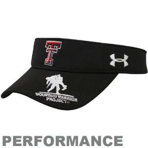   Red Raiders Black Wounded Warrior Project Performance Adjustable Visor