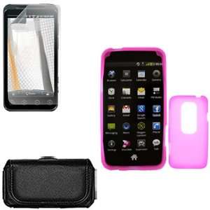  iNcido Brand HTC EVO 3D Combo Trans. Hot Pink Silicone 