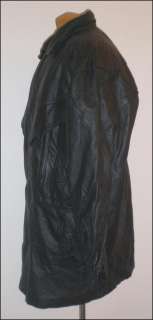 Leather Coat Black Heavy Lined Mens S by: 4U of California Chest 48 