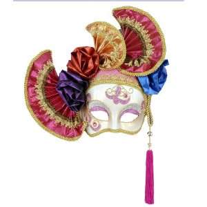  Pink Fanning Headdress Venetian Mask [Apparel]: Everything 