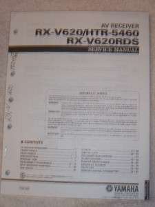 Yamaha Service Manual~RX V620/V620RDS/HTR 5460 Receiver  