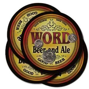 WORD Family Name Beer & Ale Coasters