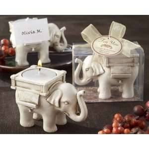  Baby Keepsake: Lucky Elephant Antique Ivory Finish Tea 