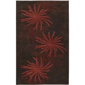   811 Cape Rug  100% New Zealand Wool  Hand Tufted  Chocolate/Red  8X11