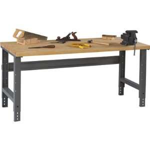 Tennsco Adjustable Workbench   Wood Top, 72in.W x 36in.D, Model# WBA 1 