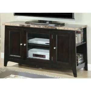   Cappuccino with Marble Look Wood Veneer TV Console