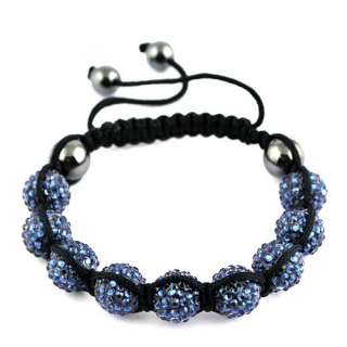   Bracelet 10mm(9p) Disco Crystal Ball 10MM(2p) Hematite Beads  