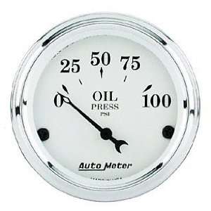  Auto Meter 1628 Old Tyme White Short Sweep Electric Oil 