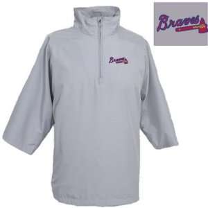  Atlanta Braves Official Short Sleeve Windshirt   Silver 