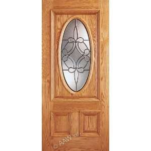   Standard 30x80 Solid Brazilian Mahogany Entry Door with Oval Glass