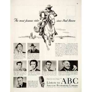  1950 Ad ABC Radio Lone Ranger Sheriff Betty Crocker Dr IQ 
