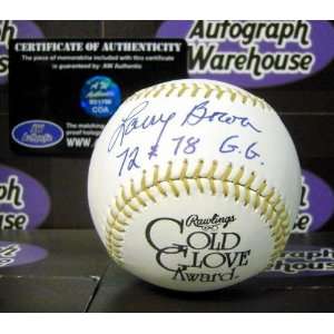  Larry Bowa autographed Gold Glove Baseball inscribed 72 78 