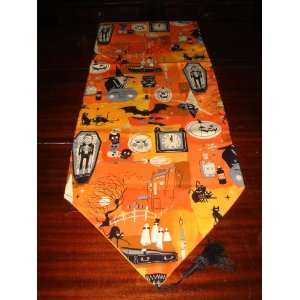  Halloween Bats Coffins and Witches Table Runner 54x15 
