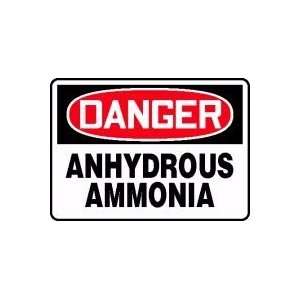  DANGER ANHYDROUS AMMONIA 10 x 14 Plastic Sign: Home 