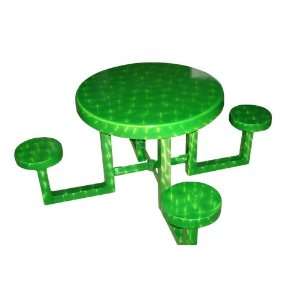   Tables 335A0017 30 Inch Round Aluminum Kids Picnic Table, Lime Patio