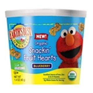 Earths Best Organic Snackin Fruit Hearts Blueberry, 1.4 Ounce Cup 
