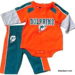   NEWBORN Baby Infant Miami Dolphins Longsleeve Pants: Sports & Outdoors