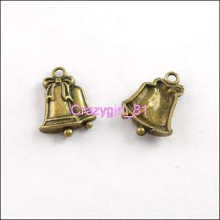 A4249/ 60 Antiqued bronze Bell charm pendant 16.5×23mm  