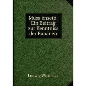   ensete: Ein Beitrag zur Kenntniss der Bananen: Ludwig Wittmack: Books