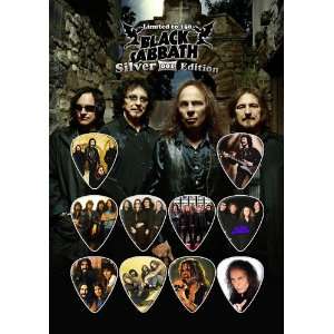Black Sabbath Silver Edition Guitar Pick Display With 10 Guitar Picks
