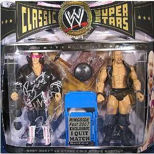   TOY WRESTLING ACTION FIGURES (AUTOGRAPHED BY BRET HART) Toys & Games
