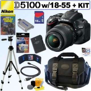 Nikon D5100 Digital SLR Camera with 18 55mm Lens Bundle 610563300891 