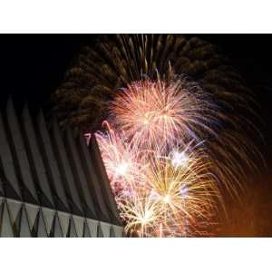  Fireworks Explode over the Air Force Academy Cadet Chapel 