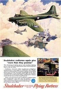 1944 Studebaker Flying Fortress Ad WWII Warbird Tshirt  