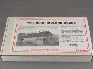 DTD TRAINS   N SCALE LASER KIT 613 RAILROAD ROOMING HOUSE WOOD 