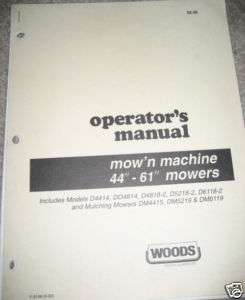 Woods Mown Machine 44 61 Operators Manual  