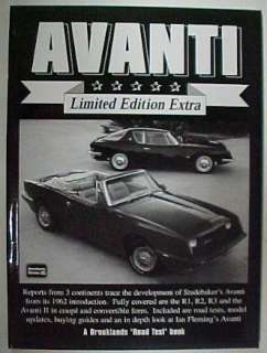 The story of the Studebaker Avanti. This book traces the development 