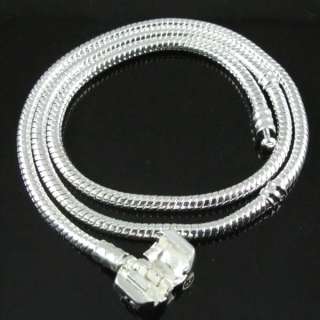 10pcs Silver Snake Chain Necklaces Fit European Bead  