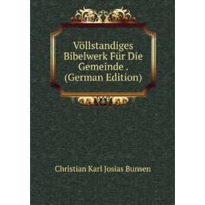   Die Gemeinde . (German Edition) Christian Karl Josias Bunsen Books