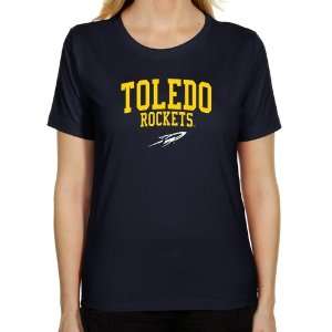  Toledo Rockets Ladies Team Arch Classic Fit T Shirt   Navy 