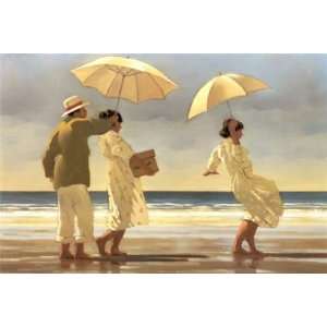 Jack Vettriano 44.5W by 30H  The Picnic Party II CANVAS Edge #4 1 