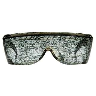   Designer Large Oversize Shield Wrap Around Lace Sunglasses 8372 Black