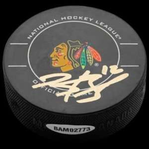 Kyle Beach Signed Blackhawks Official Game Puck Uda:  