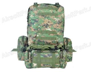 Molle Large Assault Backpack with Molle Pouches Digi Woodland  