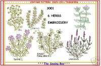 3001 HERBS embroidery transfer pattern towel IRON ON  
