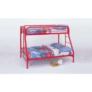   Wildon Home 2258R Falls City Twin/Full Bunk Bed in Red