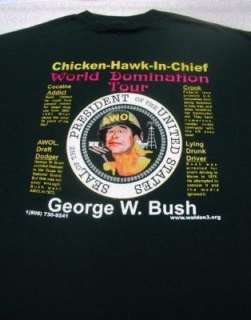 GEORGE W.BUSH Chicken Hawk in Chief new! XL T SHIRT  