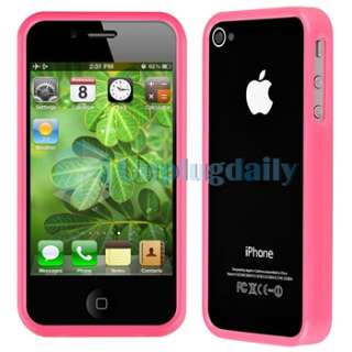 For iPhone 4 4S 4G 4GS G PRIVACY GUARD+CHARGER+PINK CASE  