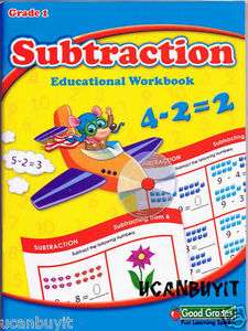 64pg Good Grades SUBTRACTION Homework Workbook Grade 1 NEW!  