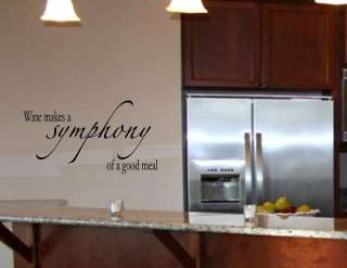   SYMPHONY OF A MEAL Vinyl wall lettering sayings words decals art